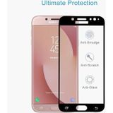 For Galaxy J7 (2017) (EU Version) 0.26mm 9H Surface Hardness 2.5D Curved Silk-screen Full Screen Tempered Glass Screen Protector(Black)