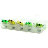 HENGJIA 5 PCS Soft Baits Water-hit Fishing Lures Ray Frog Baits with Plastic Box