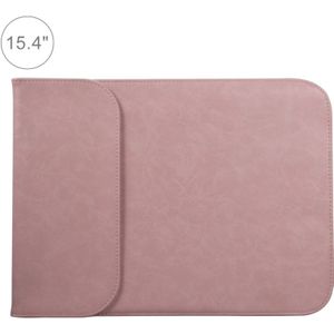 15.4 inch PU + Nylon Laptop Bag Case Sleeve Notebook Carry Bag  For MacBook  Samsung  Xiaomi  Lenovo  Sony  DELL  ASUS  HP (Pink)