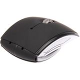 Wireless 2.4GHz 800-1200-1600dpi Snap-in Transceiver Folding Wireless Optical Mouse / Mice(Black)