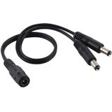 5.5 x 2.1mm 1 to 2 Female to Male Plug DC Power Splitter Adapter Power Cable  Cable Length: 30cm(Black)