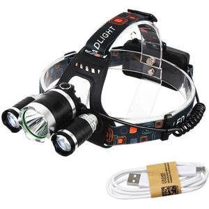 YWXLight T6 6000 - 6500K LED Headlight USB Rechargeable Head Light 4 Modes Fishing Lamp