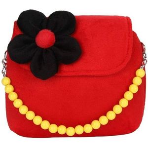 3 PCS Fashion Shoulder Bag Children Girls Princess Flower Messenger Handbag Lovely Purses(Red)