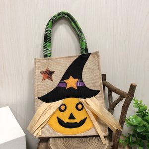 3 PCS Halloween Decoration Supplies Tote Bag Mall Hotel Biscuits Apple Gift Bag(Pumpkin)