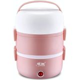 LINGRUI Multi-Function Electric Lunch Box Electric Heating Insulation Cooking Mini Rice Cooker  CN Plug  Specification:Three Layer(Pink)