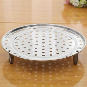 2 PCS Multifunctional Stainless Steel Three-leg Steamed Bun Steamed Rack  Size:20 Inches