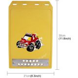2 PCS WS-003 Premium Heavy Duty Molded Splash Mud Flaps Auto Front and Rear Guards  Small Size  Random Pattern Delivery(Yellow)