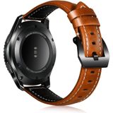 For Samsung Galaxy Watch Active 2 22mm Tree Leather Sports Strap(Brown)