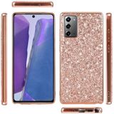 For Samsung Galaxy Note 20 Glitter Powder Shockproof TPU Protective Case(Rose Gold)