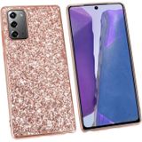 For Samsung Galaxy Note 20 Glitter Powder Shockproof TPU Protective Case(Rose Gold)