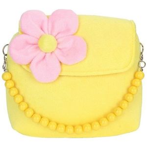 3 PCS Fashion Shoulder Bag Children Girls Princess Flower Messenger Handbag Lovely Purses(Yellow)