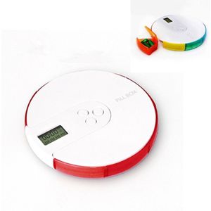 One Week Portable Timing Smart Pill Boxes Elder Reminding Electronic Medicine Box(Red)