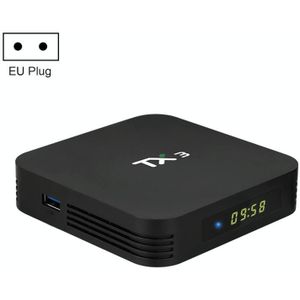 TANIX TX3 4K Smart TV BOX Android 9.0 Media Player wtih Remote Control  Quad Core Amlogic S905X3  RAM: 4GB  ROM: 32GB  2.4GHz/5GHz WiFi  Bluetooth  EU Plug