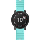 For Garmin Fenix 6X 26mm Silicone Smart Watch Replacement Strap Wristband(Mint Green)