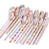 20 Rolls 8mmx10m Paper Tape Hand Ledger Decoration Sticker(Colorful Pushpin SM-27)