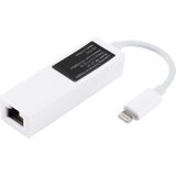 NK107A1 8 Pin to RJ45 Ethernet LAN Network Adapter Cable  Total Length: 16cm  for iPhone X & XS & XR & XS MAX  iPhone 8 Plus & 7 Plus  iPhone 8 & 7 iPad(White)