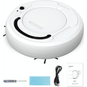 3-in-1 1800pa Smart Cleaning Robot Oplaadbare Auto Robotic Vacum Droog Nat Dweilen Cleaner(Wit)