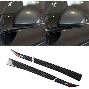 4 PCS Car USA Color Carbon Fiber Rearview Mirror Decorative Sticker for Ford Mustang 2015-2017