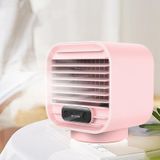 Desktop Cooling Fan USB Portable Office Cold Air Conditioning Fan  Colour: M302 Girl Pink