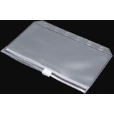 3 PCS Bill Bag Business Card Pull-edge Loose-leaf Pocket Insert PVC Zipper Storage Bag A6 M