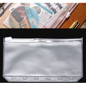 3 PCS Bill Bag Business Card Pull-edge Loose-leaf Pocket Insert PVC Zipper Storage Bag A6 M