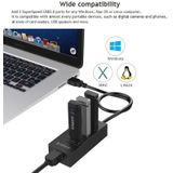 ORICO HR01-U3 ABS 3 Ports USB3.0 HUB Splitter with External RJ45 Gigabit Ethernet Network Card 5 Gbps for Laptops / Desktop / Ultrabook etc.(Black)