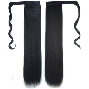 1B# Invisible Seamless Bandage-style  Wig Long Straight Hair Wig Ponytail