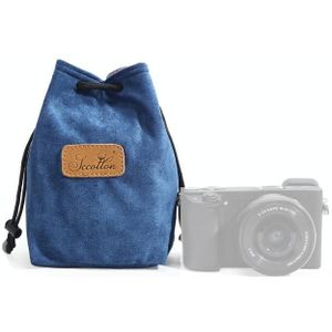 S.C.COTTON Liner Shockproof Digital Protection Portable SLR Lens Bag Micro Single Camera Bag Square Blue S