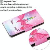 For iPhone 12/12 Pro Painted Pattern Horizontal Flip Leathe Case(Unicorn)