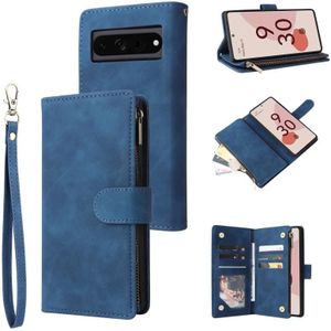 Voor Google Pixel 7 Pro 5G Multifunctionele Frosted Zipper Wallet Lederen telefoonhoesje