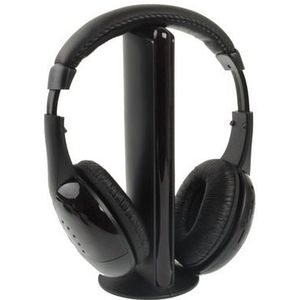 MH2001 Hi-Fi 5 in 1 Receiver + Emitter Wireless Headphone(Black)