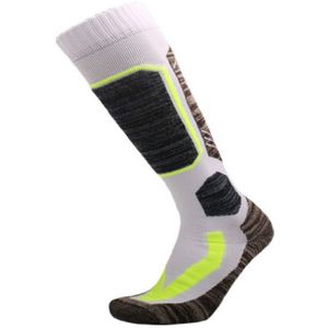Ski Socks Outdoor Sports Thick Long Sweat-absorbent Warm Hiking Socks  Size:40-45(White)
