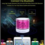 Mini Portable Bluetooth Stereo Speaker  with Built-in MIC & RGB LED  Support Hands-free Calls & TF Card & AUX IN  Bluetooth Distance: 10m(Magenta)