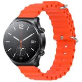 Voor Xiaomi MI Watch S1 22mm Ocean Style siliconen effen kleur horlogeband