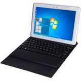 Bluetooth Keyboard Matte Texture Leather Case with Holder for 10.1 inch Windows 7 / 8 / 10 Tablet PC(Black)