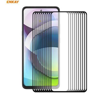 For Motorola Moto G 5G 10 PCS ENKAY Hat-Prince Full Glue 0.26mm 9H 2.5D Tempered Glass Full Coverage Film