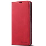 For Samsung Galaxy S21 Ultra 5G Forwenw Dream Series Oil Edge Strong Magnetism Horizontal Flip Leather Case with Holder & Card Slots & Wallet & Photo Frame(Red)