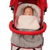 Thick Baby Swaddle Wrap Knit Envelope Sleeping Bag Newborn Infant Warm Bands Indoor Infant Stroller Sleeping Bag (Light Grey)