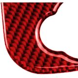 Car Carbon Fiber Cigarette Lighter Cover Decorative Sticker for BMW Mini Cooper F56 F55 F57  Left and Right Drive Universal (Red)