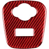 Car Carbon Fiber Cigarette Lighter Cover Decorative Sticker for BMW Mini Cooper F56 F55 F57  Left and Right Drive Universal (Red)