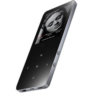 1.8 inch Touch Screen Metal Bluetooth MP3 MP4 Hifi Sound Music Player 16GB(Black)