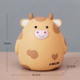 Cartoon Piggy Bank Bedroom Desktop Decoration Change Storage Tank(Khaki)