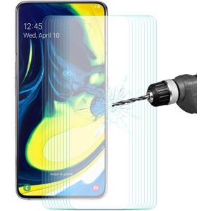 10 PCS ENKAY Hat-prince 0.26mm 9H 2.5D Curved Edge Tempered Glass Film for Galaxy A80