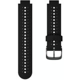 For Garmin Forerunner 220 Two-color Silicone Replacement Strap Watchband(Black Grey)