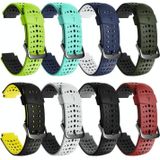 For Garmin Forerunner 220 Two-color Silicone Replacement Strap Watchband(Black Grey)