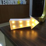 Creative Arrow Sign Shape Warm White LED Decoration Light  2 x AA Batteries Powered Party Festival Table Wedding Lamp Night Light(White)