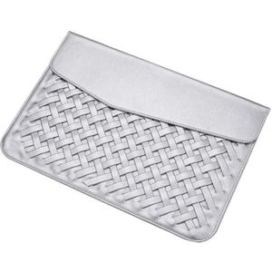 Hand-Woven Computer Bag Notebook Liner Bag  Applicable Model: 15 inch (A1707 / 1990/1398/2141)(Silver)