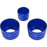 3 PCS / Set Air Conditioning Knob Metal Decorative Ring for BMW X3 / X4 / 5 Series / 7 Series / 6 Series GT (Blue)