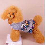 Autumn And Winter Pet Skirt Teddy Bichon Hiromi Schnauzer Yorkshire Small Dog Clothes  Size: S(Blue Gray)