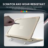 TPU + PC Two-color Anti-fall Laptop Protective Case For Microsoft Surface Laptop Go(Khaki)